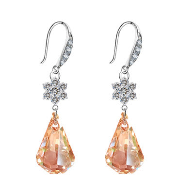 Pendientes de borla de diamante súper flash de cristal de circón micro pavimentado al por mayor